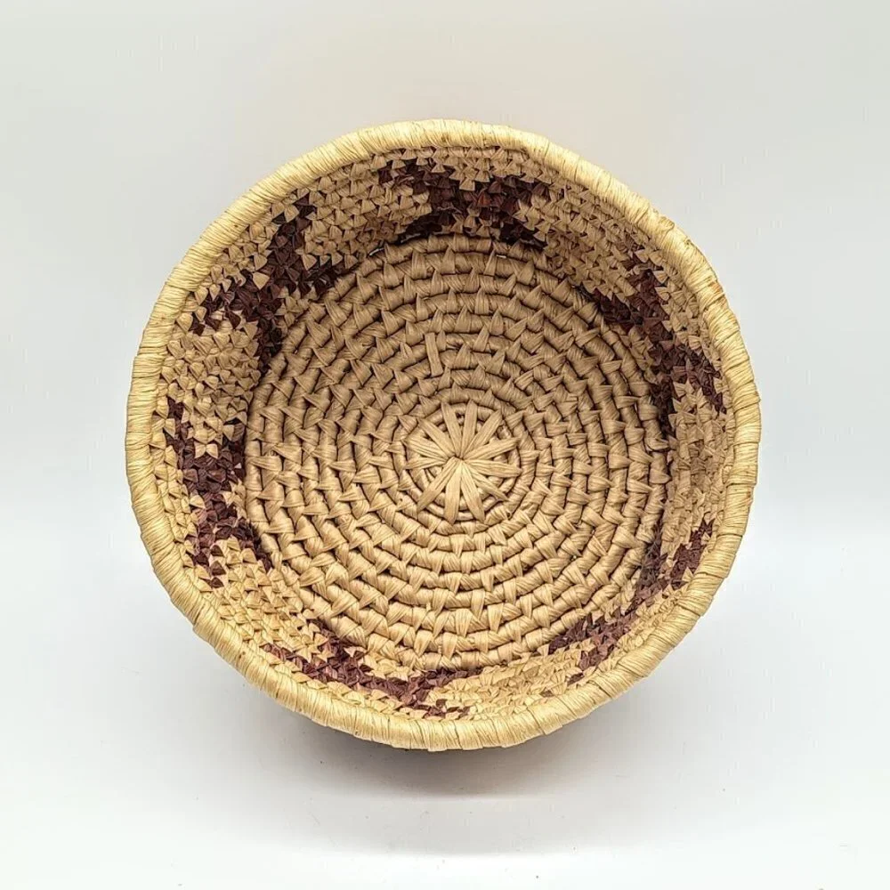Nested Handwoven Coil Wicker Baskets